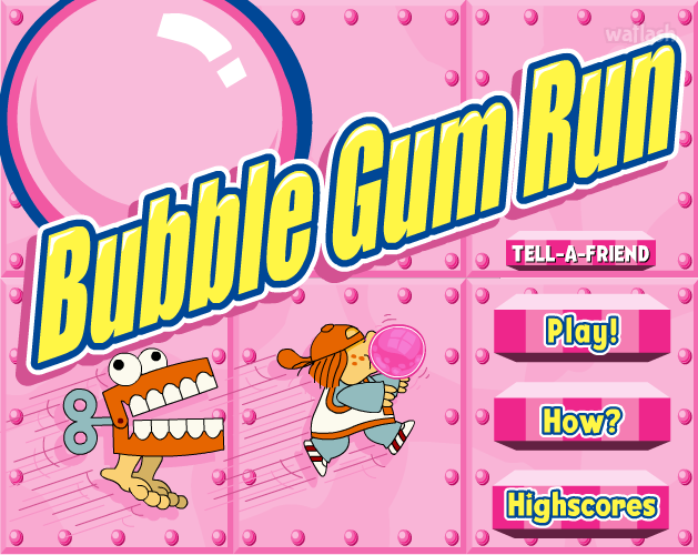 풍선껌 날기 (Bubble Gum Run) 게임 화면 1