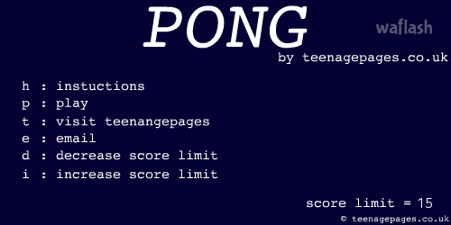 퐁 (Pong) 게임 화면 1