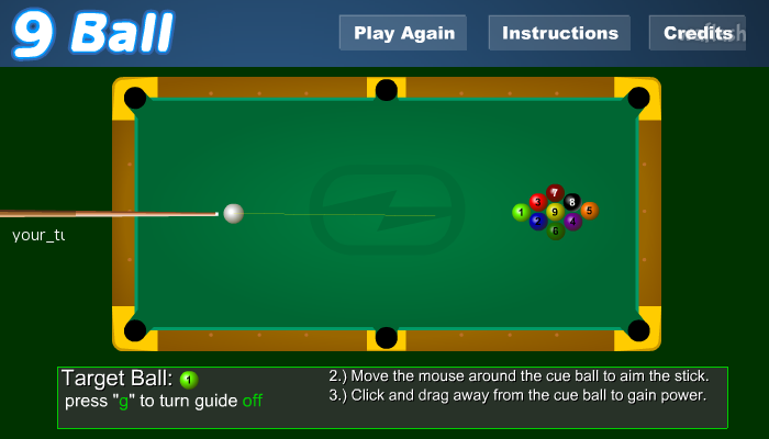 9 Ball 게임 화면 2