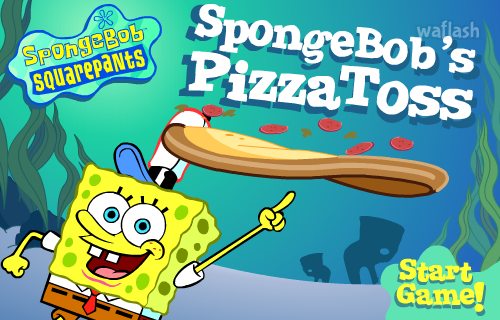 스폰지밥 피자 배달 (Spongebob's Pizza Toss) 게임 화면 1
