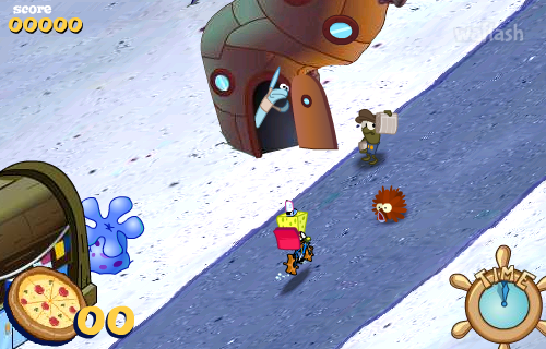 스폰지밥 피자 배달 (Spongebob's Pizza Toss) 게임 화면 2