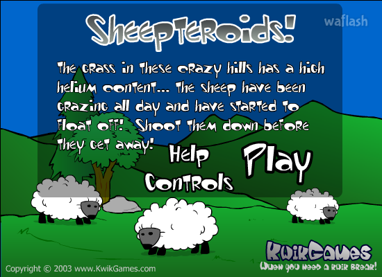 쉽테로이드 (Sheepteroids) 게임 화면 1