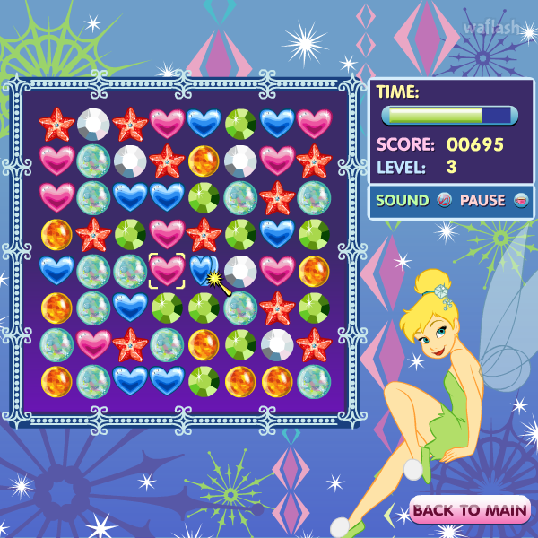 팅커벨 쥬얼리팡 (Tinkerbell's Jewel Jumble) 게임 화면 2