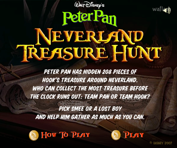 피터팬 네버랜드 보물 사냥 (Peter Pan Neverland Treasure Hunt) 게임 화면 1