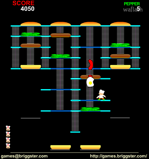 버거타임 (BurgerTime) 게임 화면 1