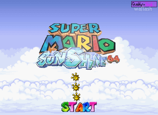 슈퍼마리오 선샤인 64 (Super Mario Sunshine 64) 게임 화면 1