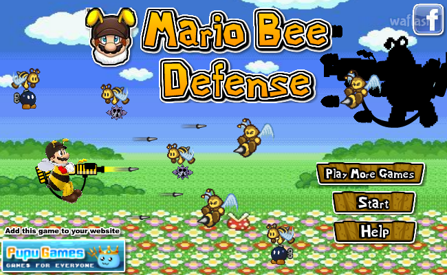마리오 비 디펜스 (Mario Bee Defense) 게임 화면 1