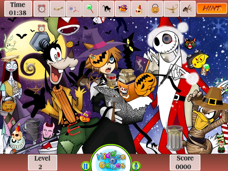 HiddenOGames 숨은그림찾기 - Disney Halloween 게임 화면 2
