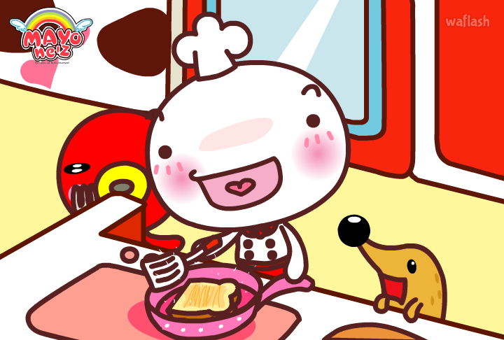 마요의 행복 맛차 2화 - 꿀 토스트 게임 화면 2