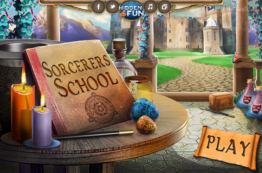 Hidden4Fun 숨은그림찾기 - Sorcerers School 게임 화면 1