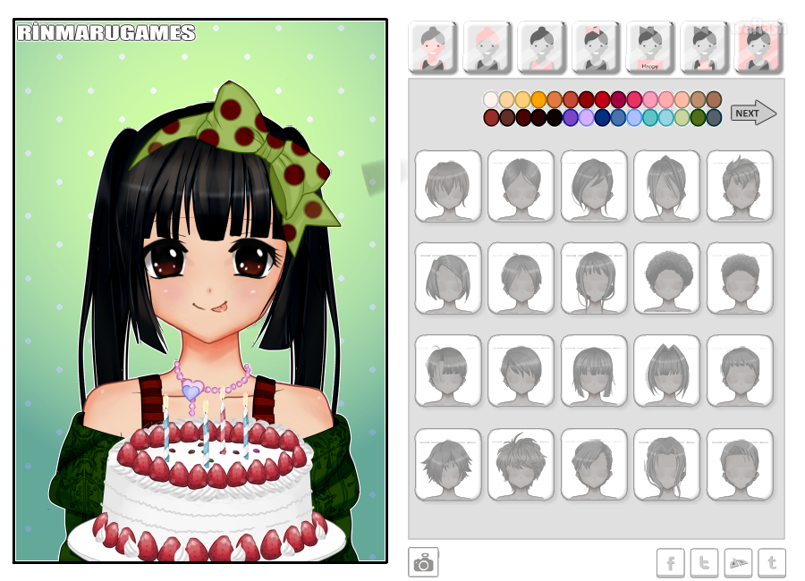 린마루게임즈 - 아니메 해피 버스데이 카드 메이커 (Anime Happy Birthday Card Maker) 게임 화면 2