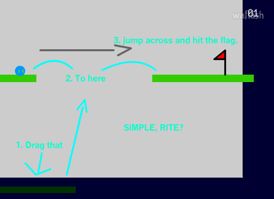 Drag and drop platformer 게임 화면 1