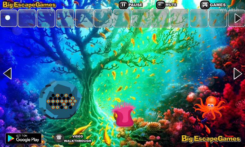 BIG 언더워터 무어리쉬 아이돌 이스케이프 (BIG Underwater Moorish Idol Escape) 게임 화면 2