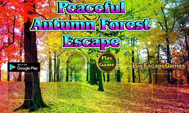 BIG 평화로운 가을 숲 탈출 (BIG Peaceful Autumn Forest Escape) 게임 화면 1