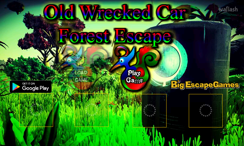 BIG 폐차된 자동차 숲 탈출 (BIG Old Wrecked Car Forest Escape) 게임 화면 1