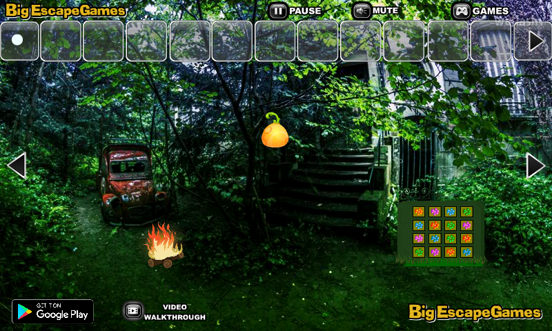 BIG 폐차된 자동차 숲 탈출 (BIG Old Wrecked Car Forest Escape) 게임 화면 2