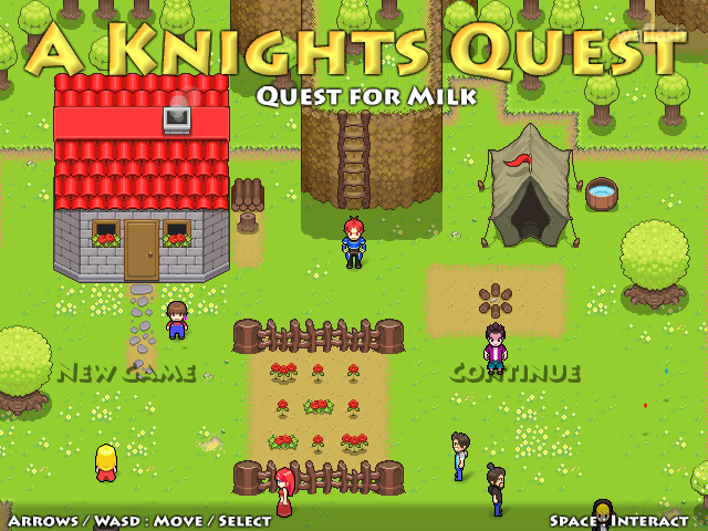 기사의 모험: 우유를 찾아서 (A Knight's Quest: Quest For Milk) 게임 화면 1