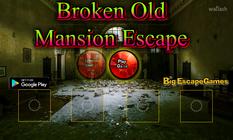 BIG 부서진 낡은 저택 탈출 (BIG Broken Old Mansion Escape) 게임 화면 1