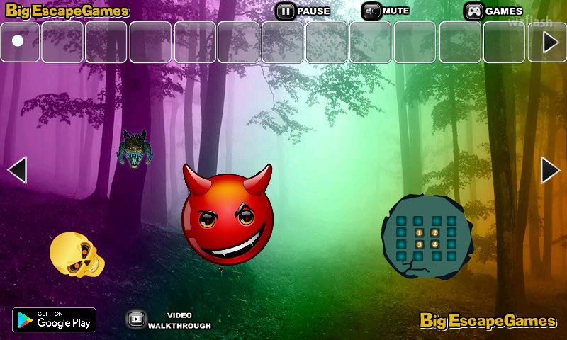 BIG 크레이지 데빌 포레스트 이스케이프 (BIG Crazy Devil Forest Escape) 게임 화면 2