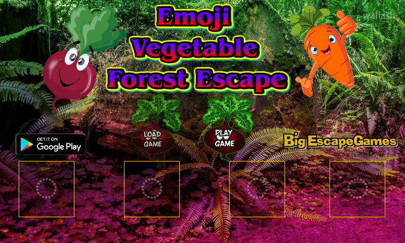 BIG 이모지 야채 숲 탈출 (BIG Emoji Vegetable Forest Escape) 게임 화면 1