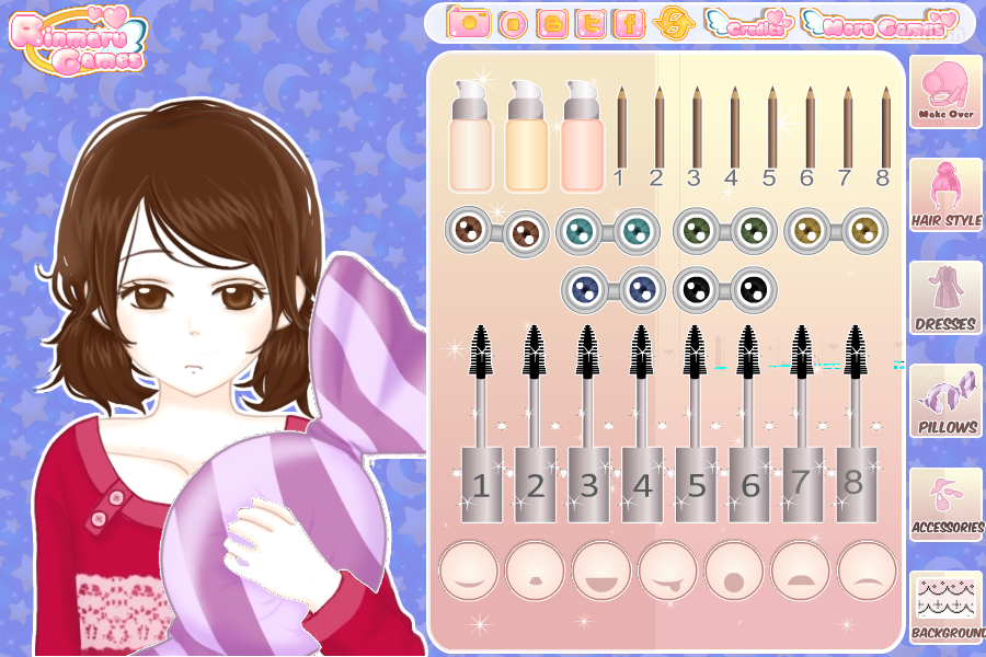 린마루게임즈 - Shoujo Manga Avatar Creator: Pajama 게임 화면 1