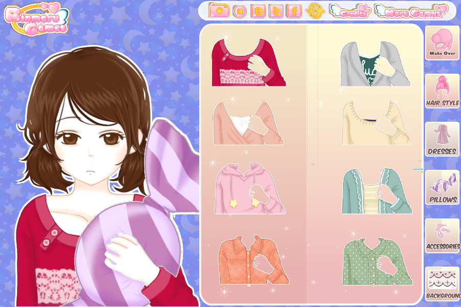 린마루게임즈 - Shoujo Manga Avatar Creator: Pajama 게임 화면 2