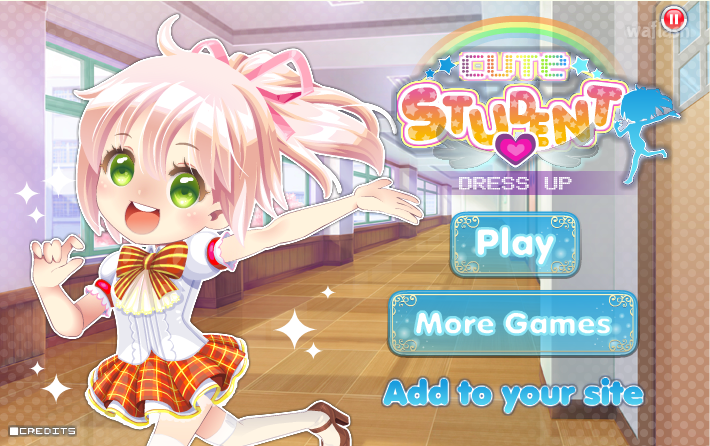 큐트 스튜던트 드레스업 (Cute Student Dress Up) 게임 화면 1