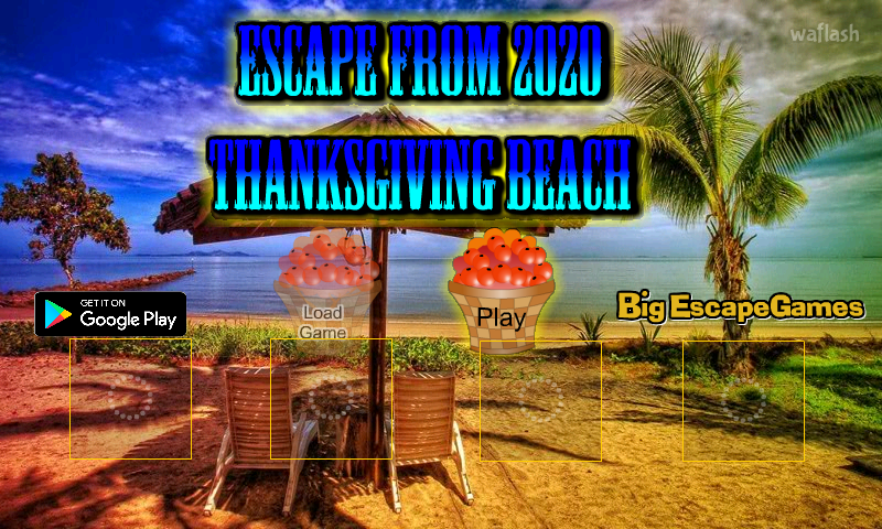 BIG 2020 추수감사절 해변 탈출 (BIG Escape From 2020 Thanksgiving Beach) 게임 화면 1