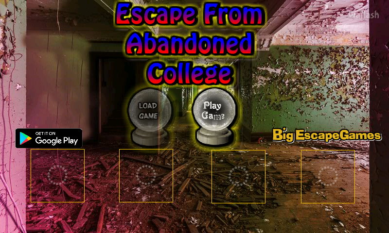 BIG 버려진 대학교 탈출 (BIG Escape From Abandoned College) 게임 화면 1