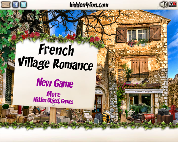 Hidden4Fun 숨은그림찾기 - French Village Romance 게임 화면 1