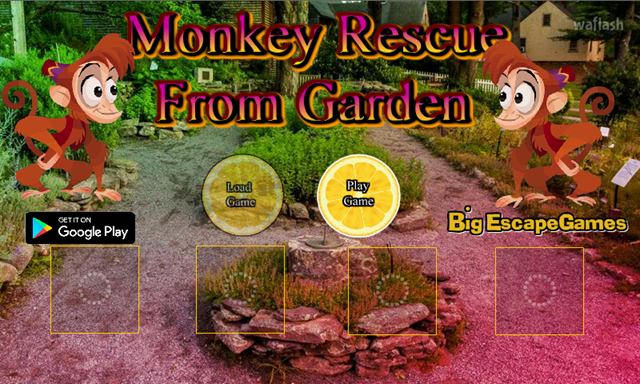 BIG 정원에 갇힌 원숭이 구출 (BIG Monkey Rescue From Garden) 게임 화면 1