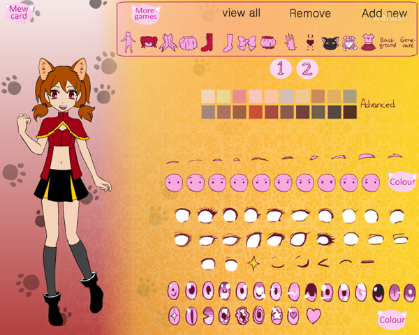 Tokyo Mew Mew Character Creator 게임 화면 1