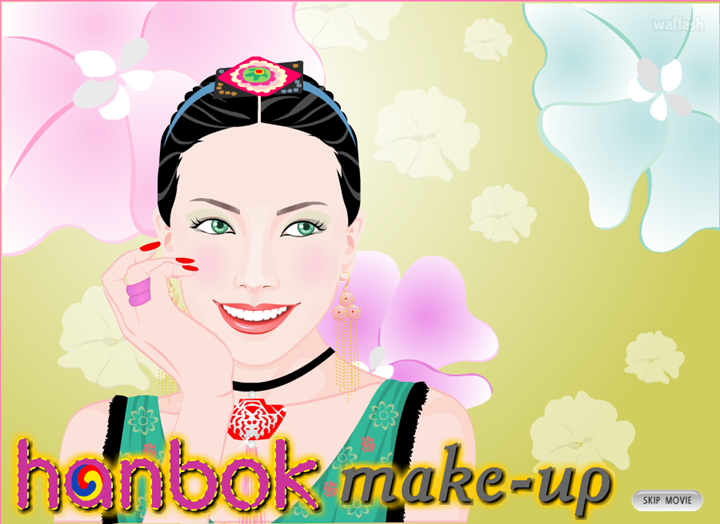 쁘띠파우더 - 한복 메이크업 (Hanbok make-up) 게임 화면 1