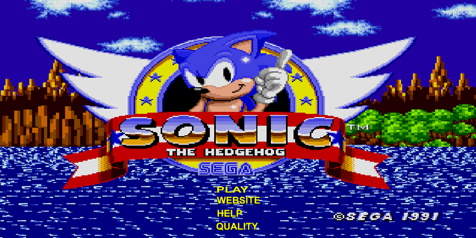 소닉 더 헤지혹 (Sonic The Hedgehog) 게임 화면 1