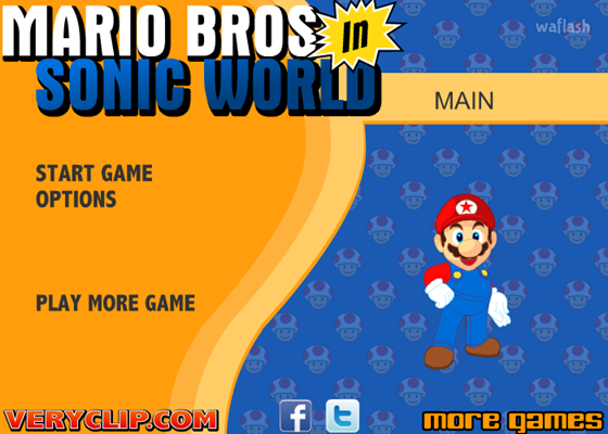 마리오 브라더스 인 소닉 월드 (Mario Bros in Sonic World) 게임 화면 1