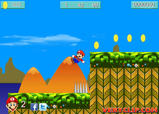 마리오 브라더스 인 소닉 월드 (Mario Bros in Sonic World) 게임 화면 2