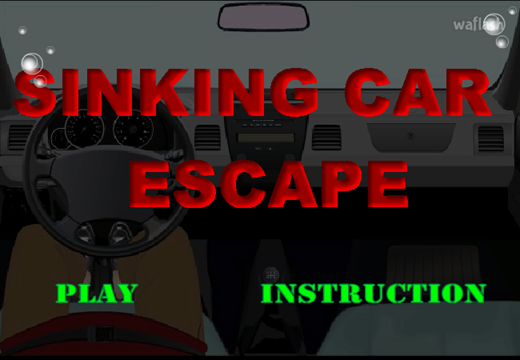 가라앉는 자동차 탈출 (123bee Sinking Car Escape) 게임 화면 1