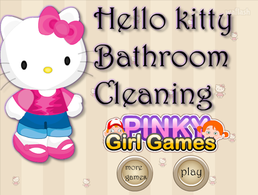 헬로키티 욕실 청소 (Hello Kitty Bathroom Cleaning) 게임 화면 1