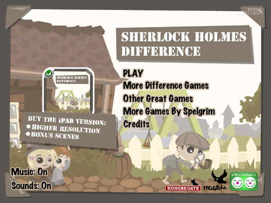 DifferenceGames 틀린그림찾기 - 셜록 홈즈 디퍼런스 (Sherlock Holmes Difference) 게임 화면 1