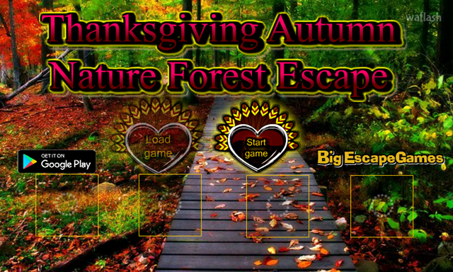BIG 추수감사절 가을 자연 숲 탈출 (BIG Thanksgiving Autumn Nature Forest Escape) 게임 화면 1