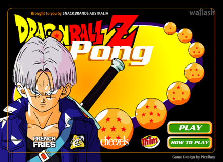 드래곤볼 Z 퐁 (Dragonball Z Pong) 게임 화면 1