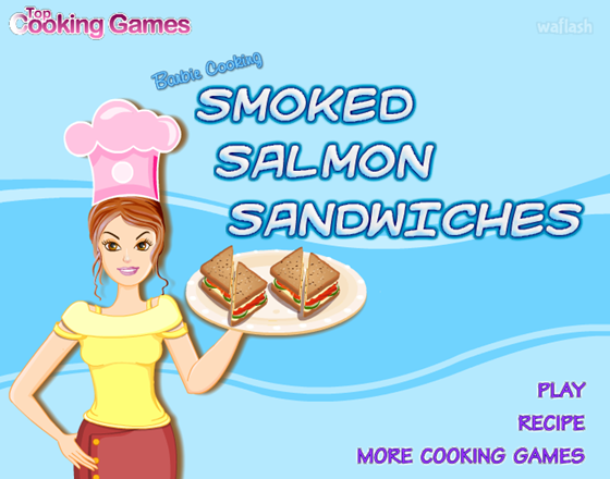 Barbie Cooking: 훈제 연어 샌드위치 게임 화면 1