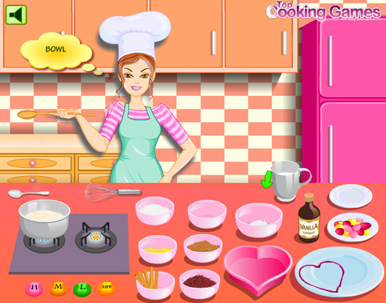 Barbie Cooking: 발렌타인 블랑망제 게임 화면 2