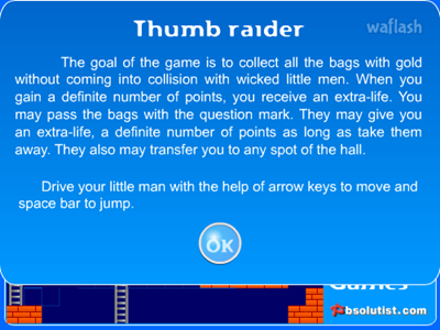 썸 레이더 (Thumb Raider) 게임 화면 1