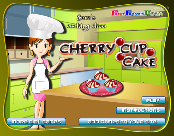 Sara's Cooking Class: Cherry Cup Cake 게임 화면 1