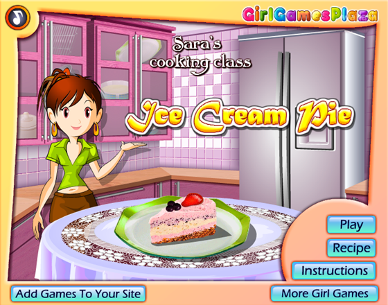 Sara's Cooking Class: Ice Cream Pie 게임 화면 1