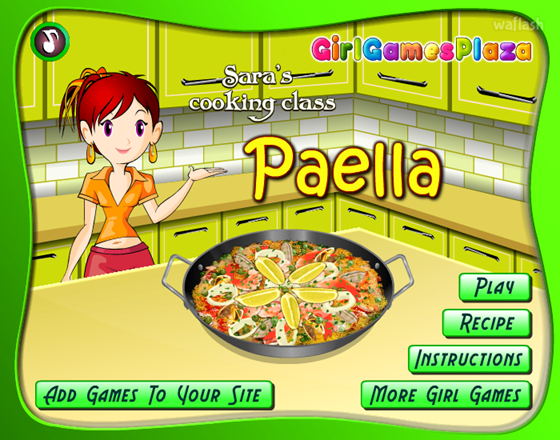 Sara's Cooking Class: Paella 게임 화면 1
