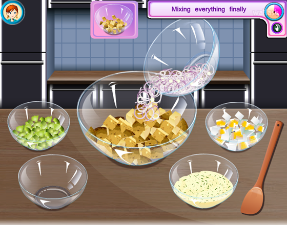 Sara's Cooking Class: Potato Salad 게임 화면 2