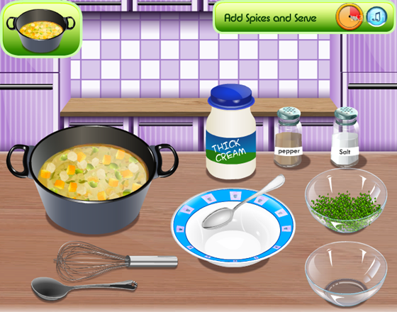 Sara's Cooking Class: Chicken Soup 게임 화면 2