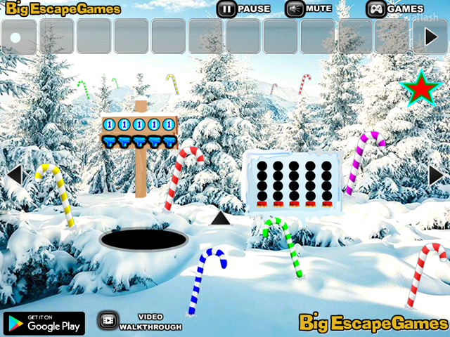 BIG 크리스마스 지팡이 사탕 숲 탈출 (BIG Christmas Candy Cane Forest Escape) 게임 화면 1